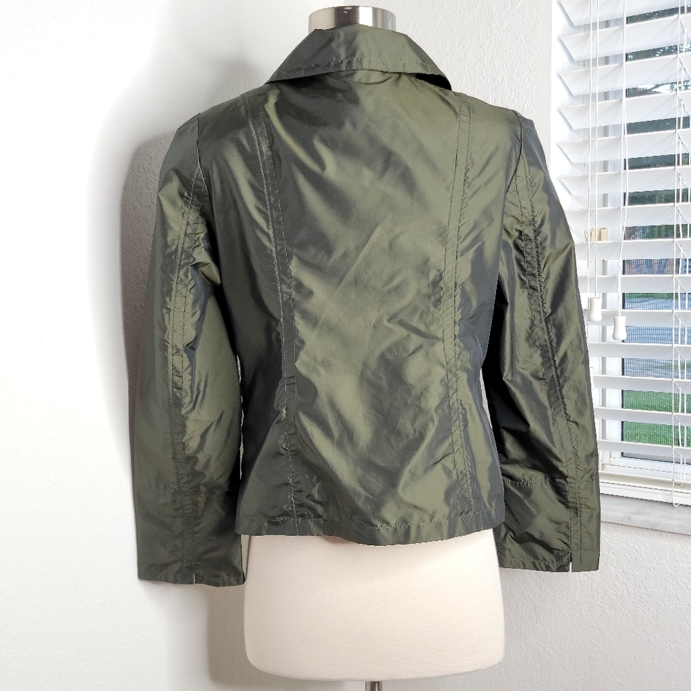 ST.EMILE Nylon Lightweight Jacket In Green 8. - Picture 3 of 5